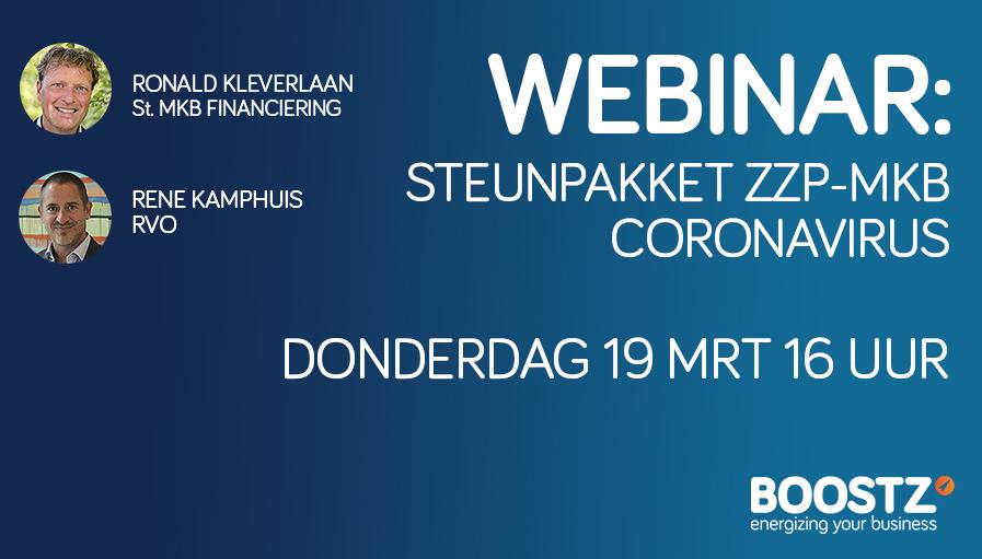 Corona-virus steunpakket ZZP en MKB webinar, meld je aan