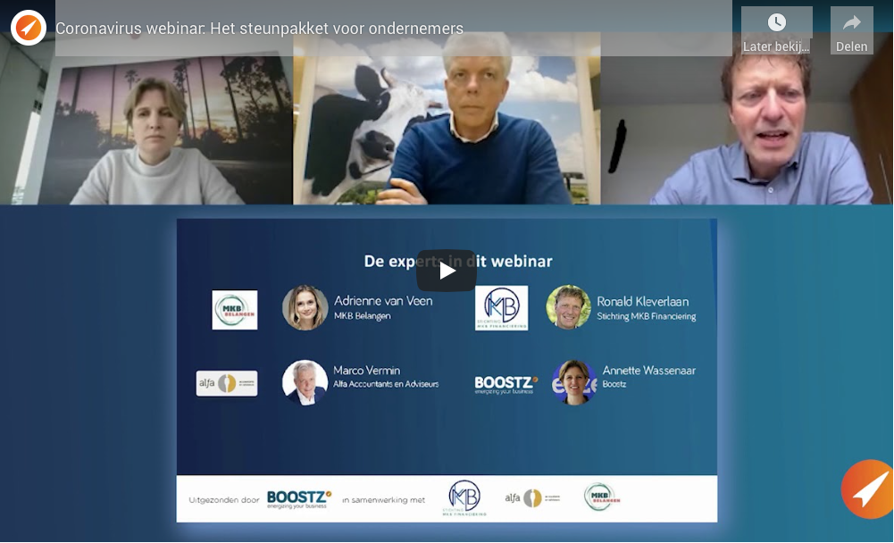 Terugkijken Steunpakket ZZP en MKB Coronavirus webinar